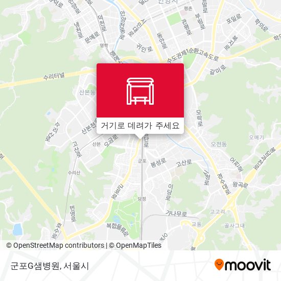 군포G샘병원 지도