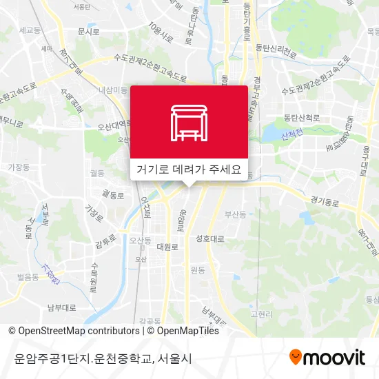 운암주공1단지.운천중학교 지도