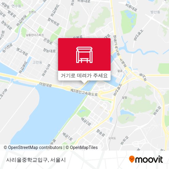 사리울중학교입구 지도