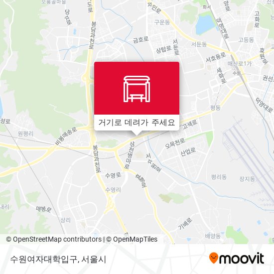 수원여자대학입구 지도