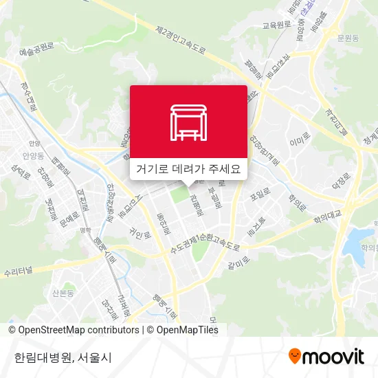 한림대병원 지도