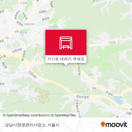 성남시영생관리사업소 지도