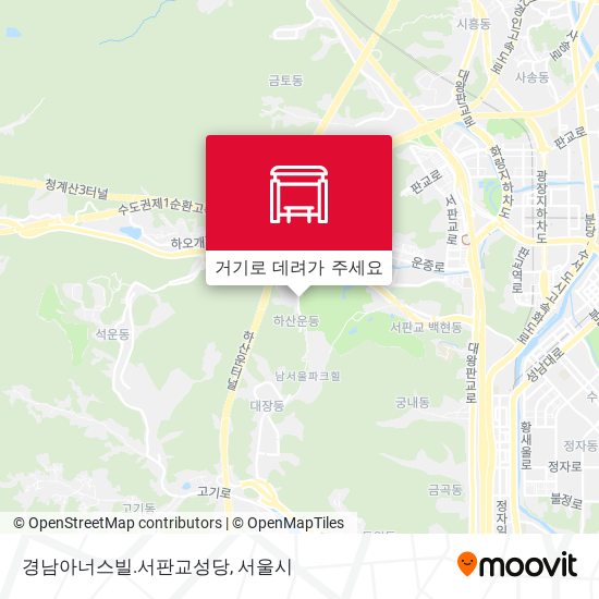 경남아너스빌.서판교성당 지도