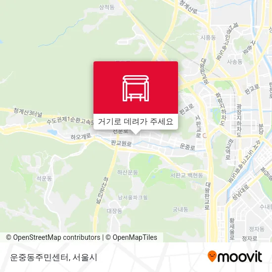 운중동주민센터 지도