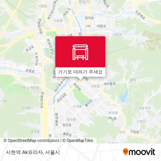 서현역.Ak프라자 지도