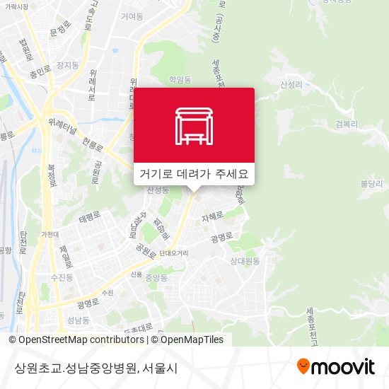 상원초교.성남중앙병원 지도
