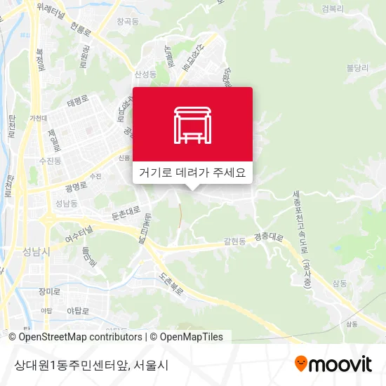 상대원1동주민센터앞 지도
