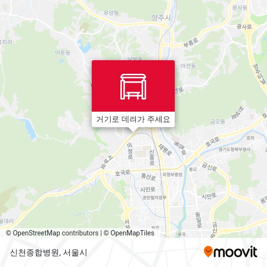 신천종합병원 지도