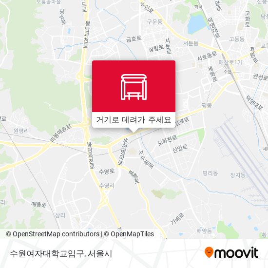 수원여자대학교입구 지도