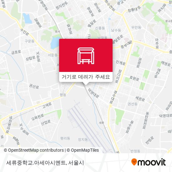 세류중학교.아세아시멘트 지도