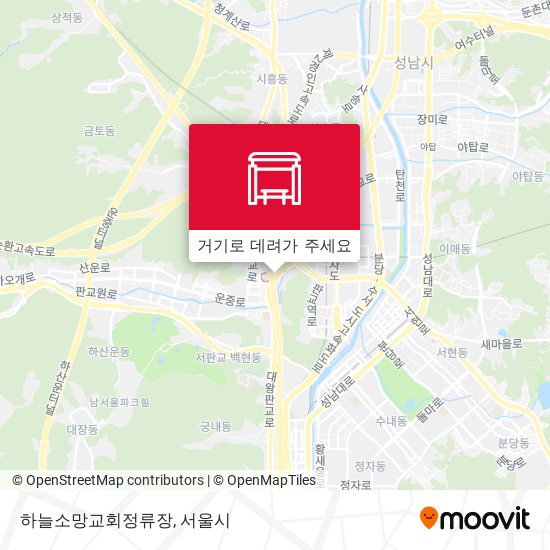 하늘소망교회정류장 지도