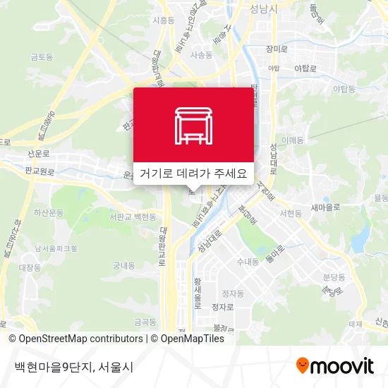 백현마을9단지 지도