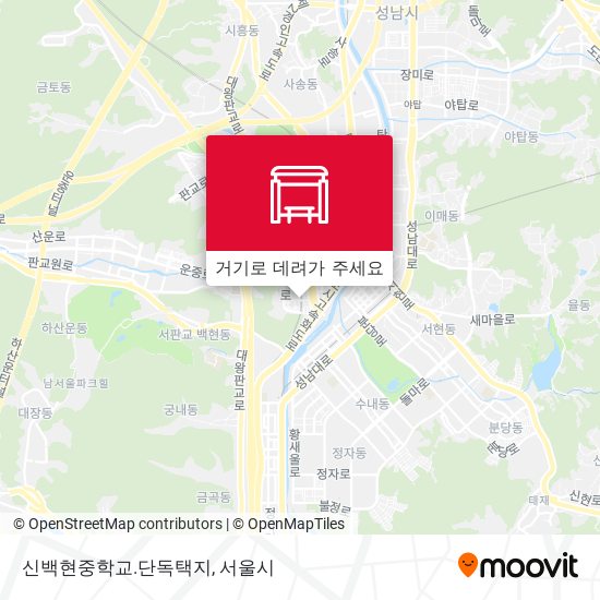 신백현중학교.단독택지 지도