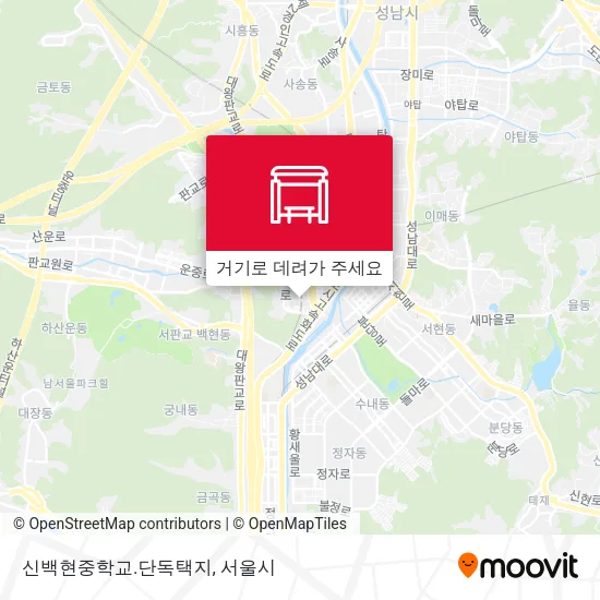 신백현중학교.단독택지 지도