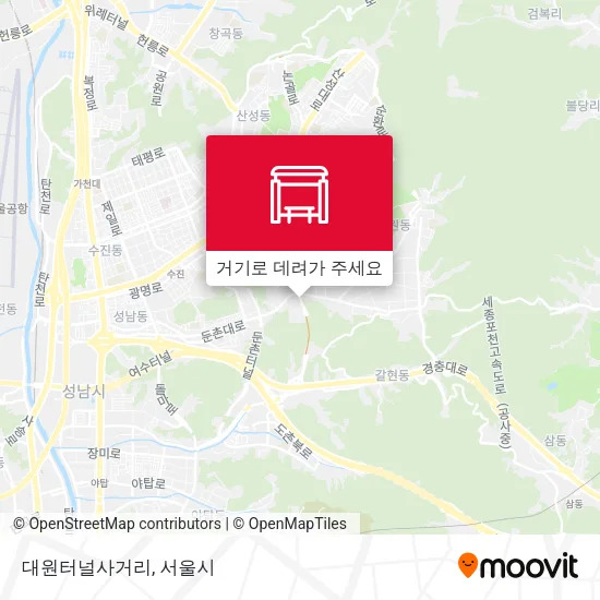 대원터널사거리 지도