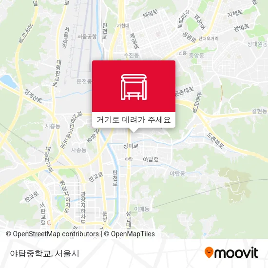 야탑중학교 지도