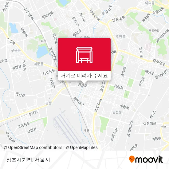 정조사거리 지도