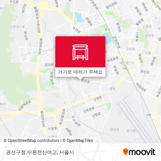 권선구청.수원전산여고 지도