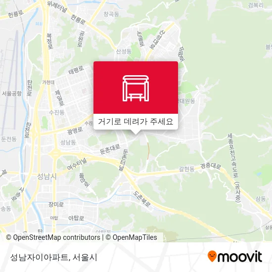 성남자이아파트 지도