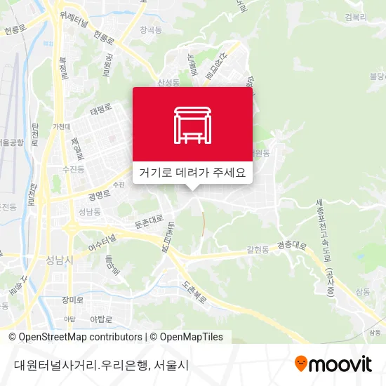 대원터널사거리.우리은행 지도