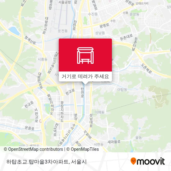 하탑초교.탑마을3차아파트 지도