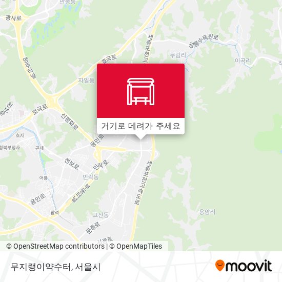 무지랭이약수터 지도