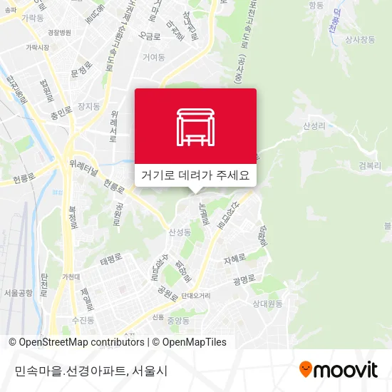 민속마을.선경아파트 지도