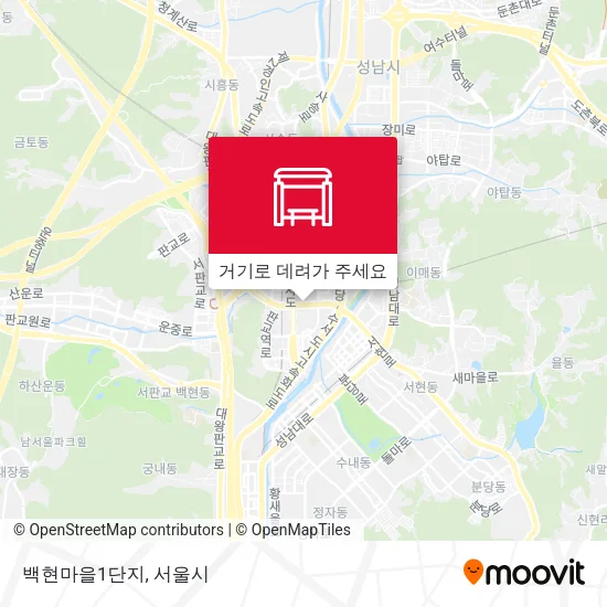 백현마을1단지 지도