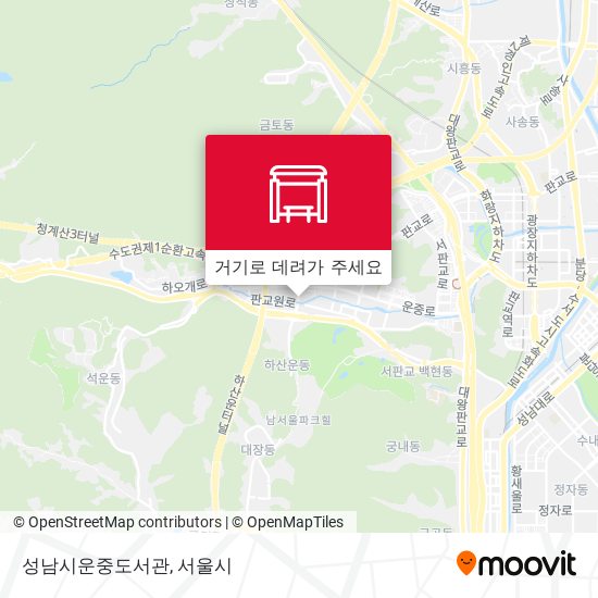 성남시운중도서관 지도