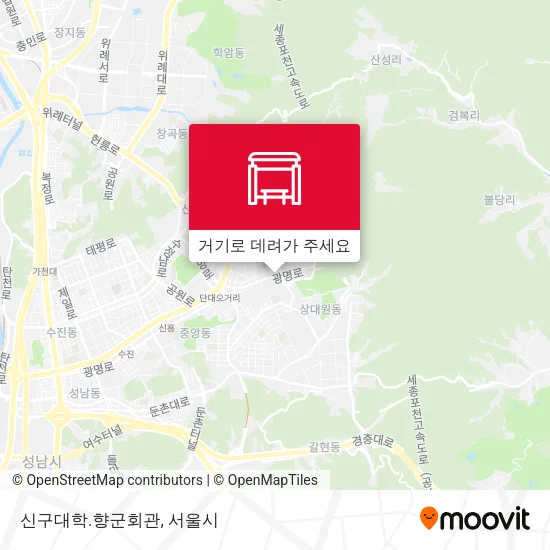 신구대학.향군회관 지도