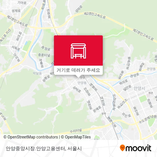 안양중앙시장.안양고용센터 지도