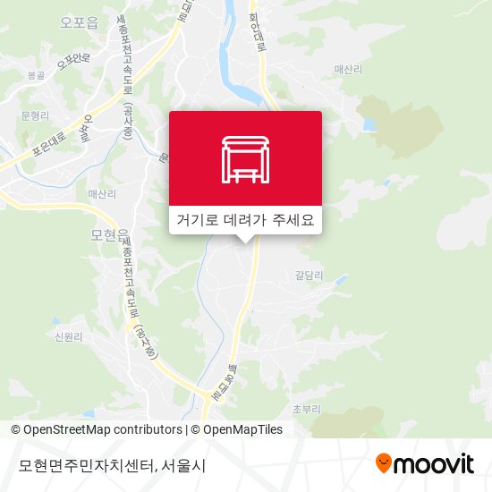 모현면주민자치센터 지도