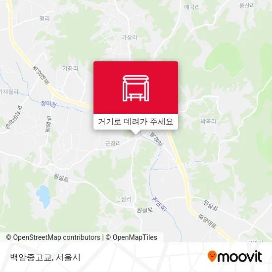 백암중고교 지도