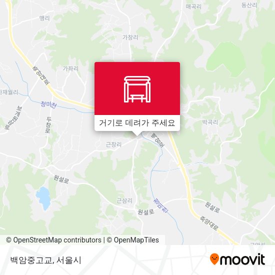 백암중고교 지도