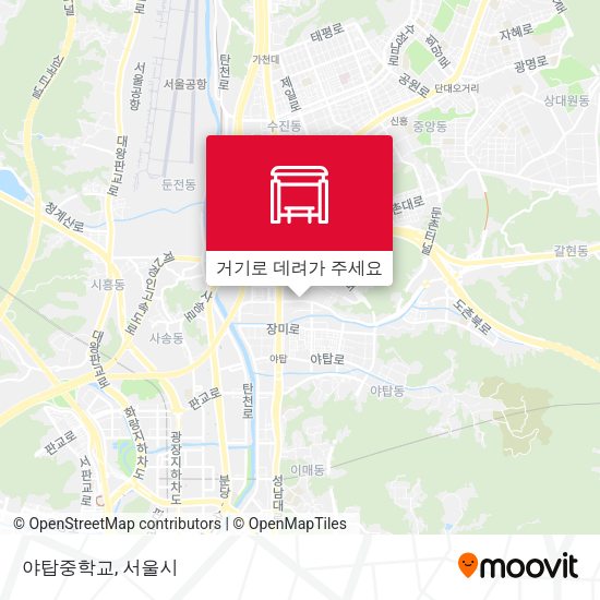 야탑중학교 지도