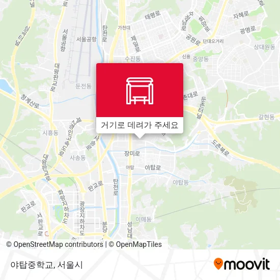 야탑중학교 지도
