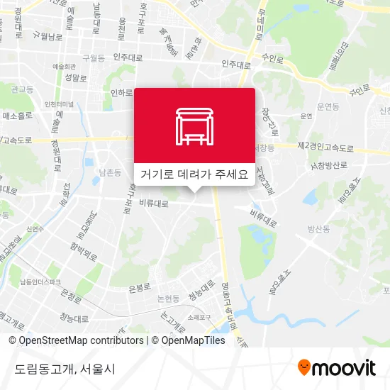 도림동고개 지도