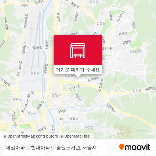 제일아파트.현대아파트.중원도서관 지도