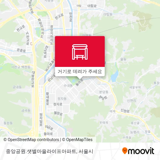 중앙공원.샛별마을라이프아파트 지도