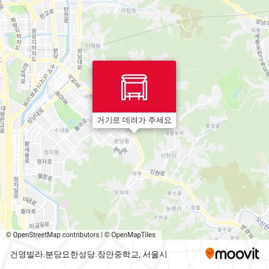 건영빌라.분당요한성당.장안중학교 지도