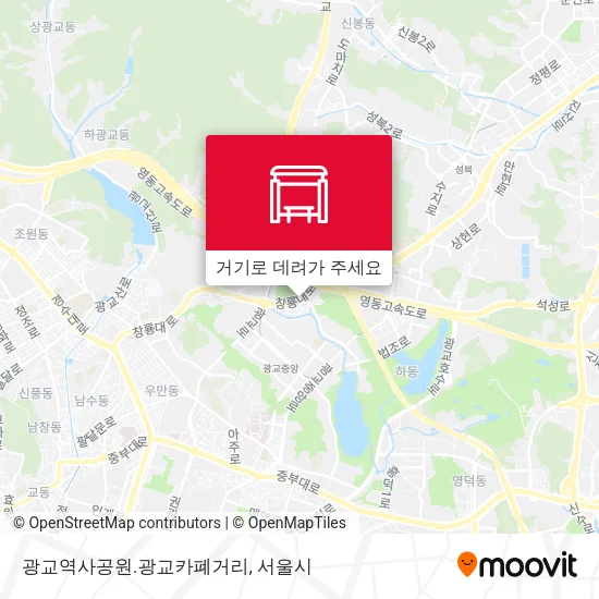 광교역사공원.광교카폐거리 지도