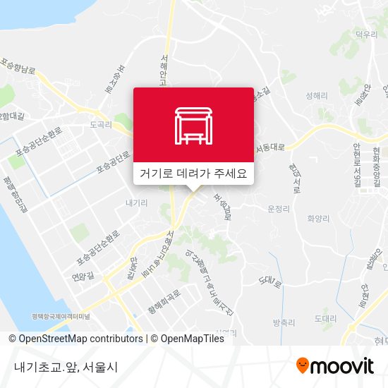 내기초교.앞 지도