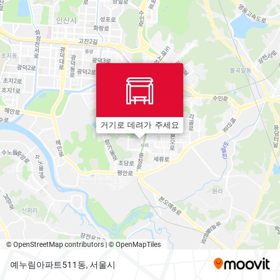 예누림아파트511동 지도