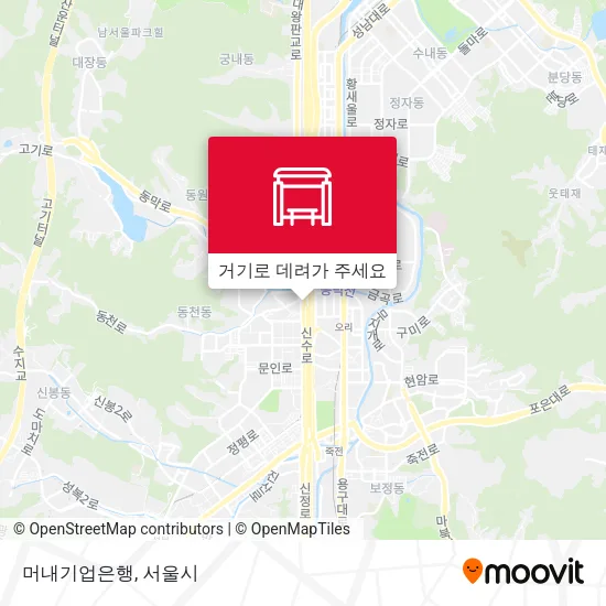 머내기업은행 지도