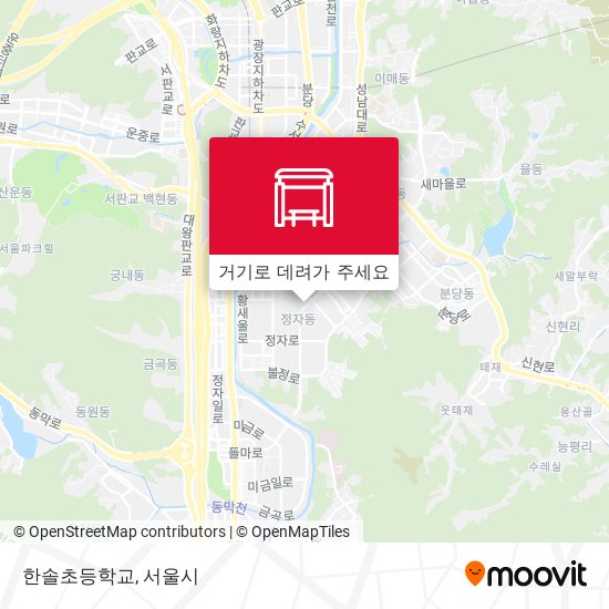 한솔초등학교 지도