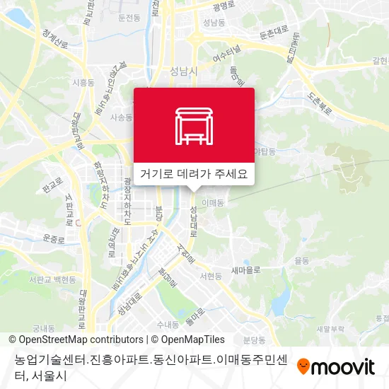 농업기술센터.진흥아파트.동신아파트.이매동주민센터 지도