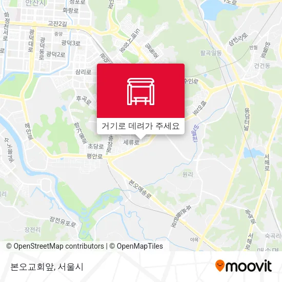 본오교회앞 지도