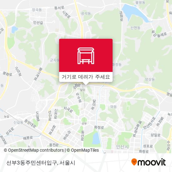 선부3동주민센터입구 지도