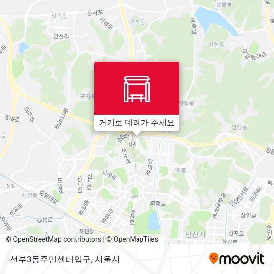 선부3동주민센터입구 지도