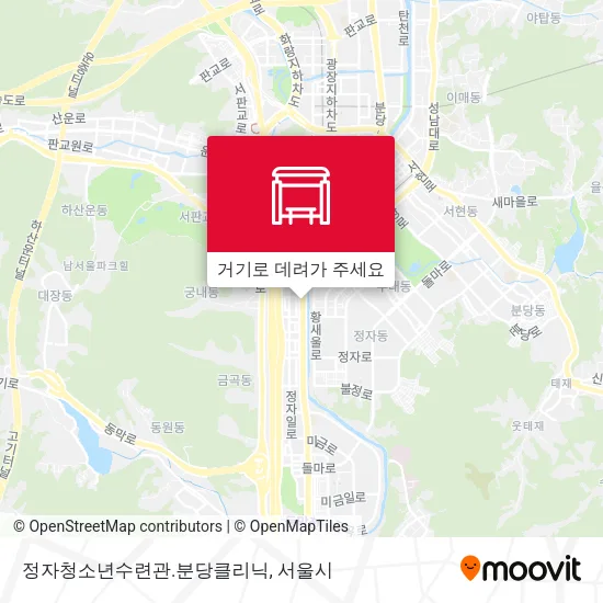 정자청소년수련관.분당클리닉 지도
